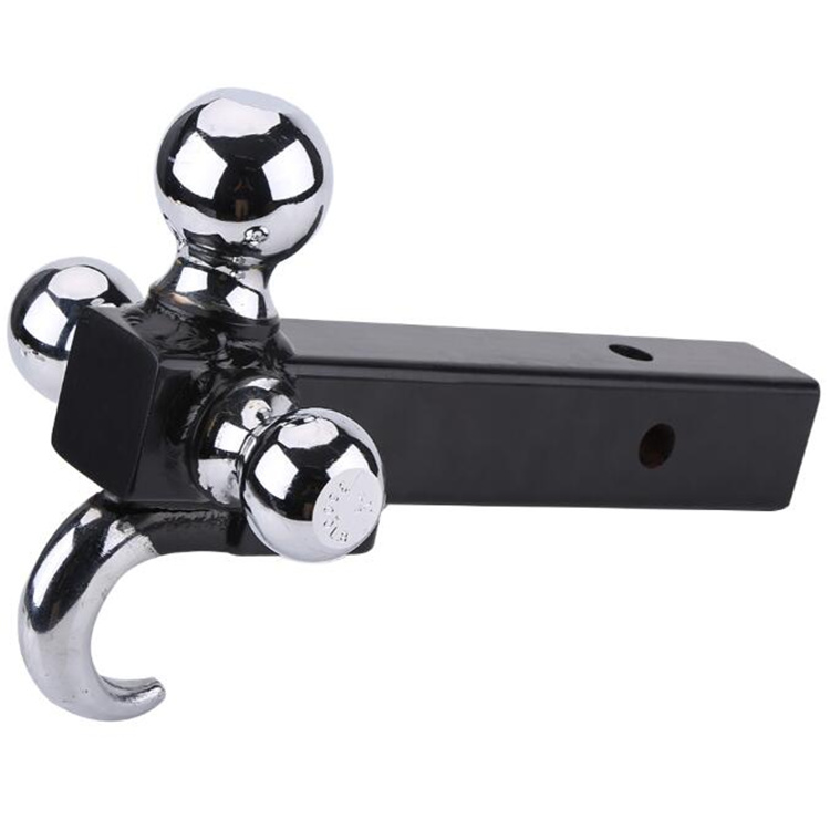 Trailer Hitch Multi-ball Ball Mount with Towing Hook