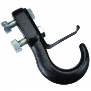 Solid Forged Black Tow Hook with Keeper-10000lbs