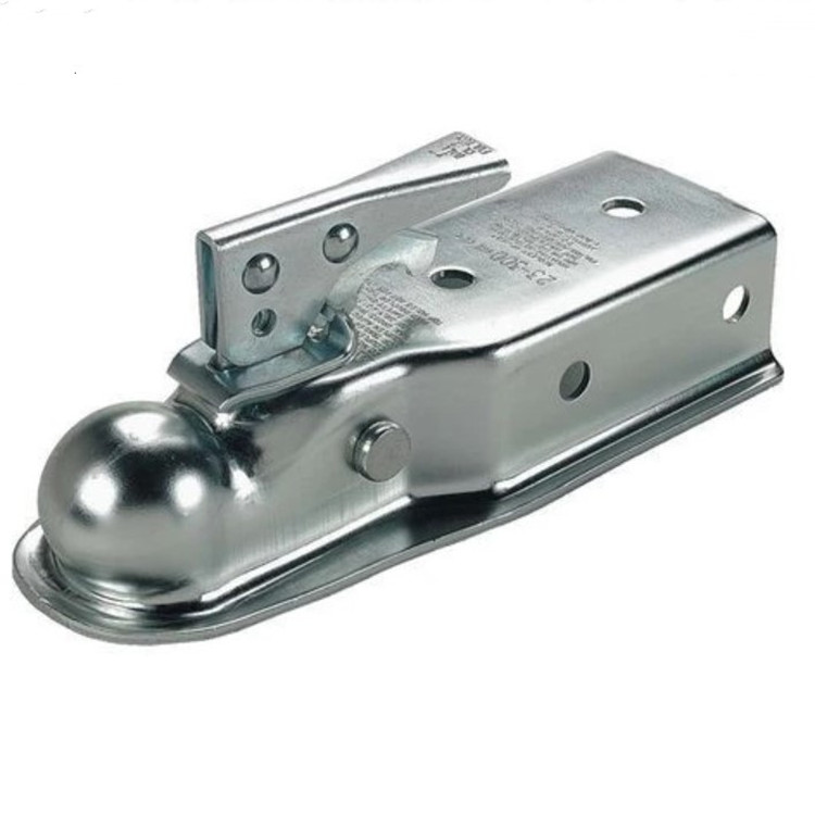 2000lbs 2-1/2" Channel Zinc Plated Straight Tongue Trailer Coupler