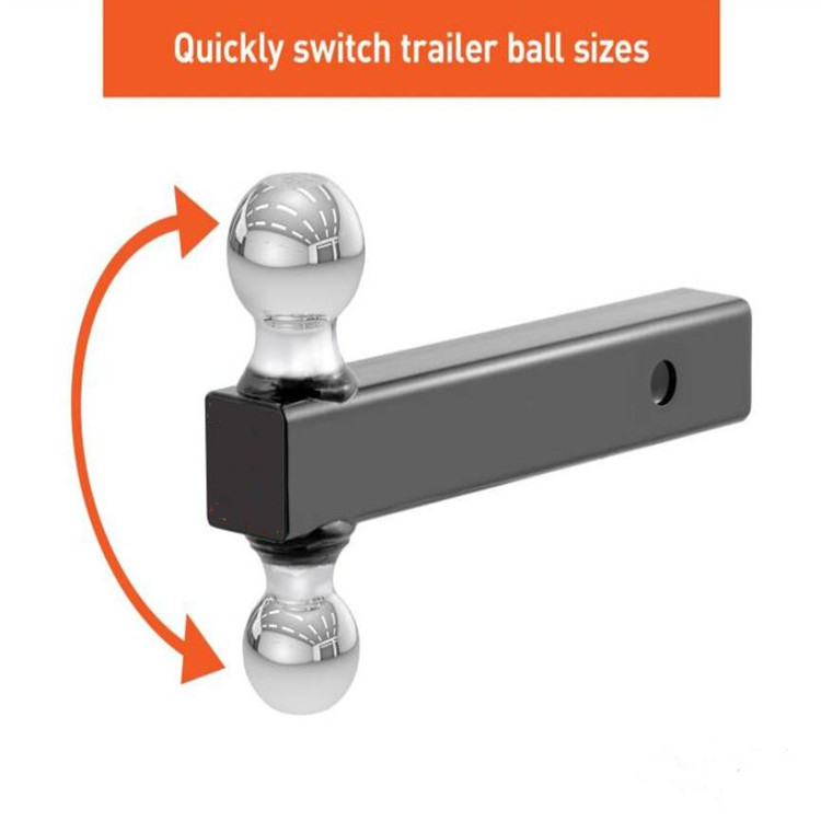 Black 2"x 2" Shank Trailer Double ball Mounts