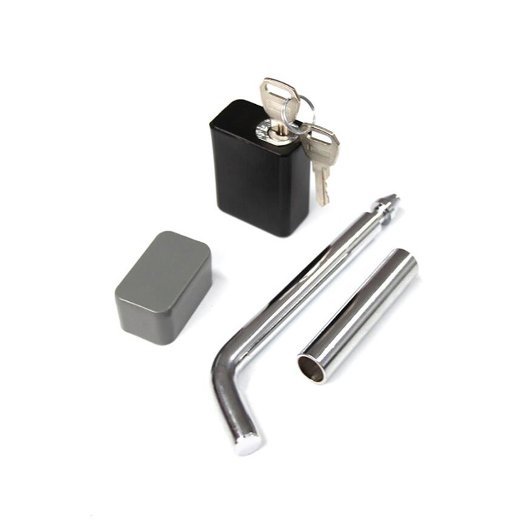 1/2" Interchangeable Towing Hitch Pin Lock Trailer Hitch Lock with 5/8" Adapter