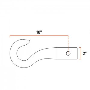 2"*2" shank forged heavy duty tow hook