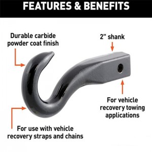 2"*2" shank forged heavy duty tow hook