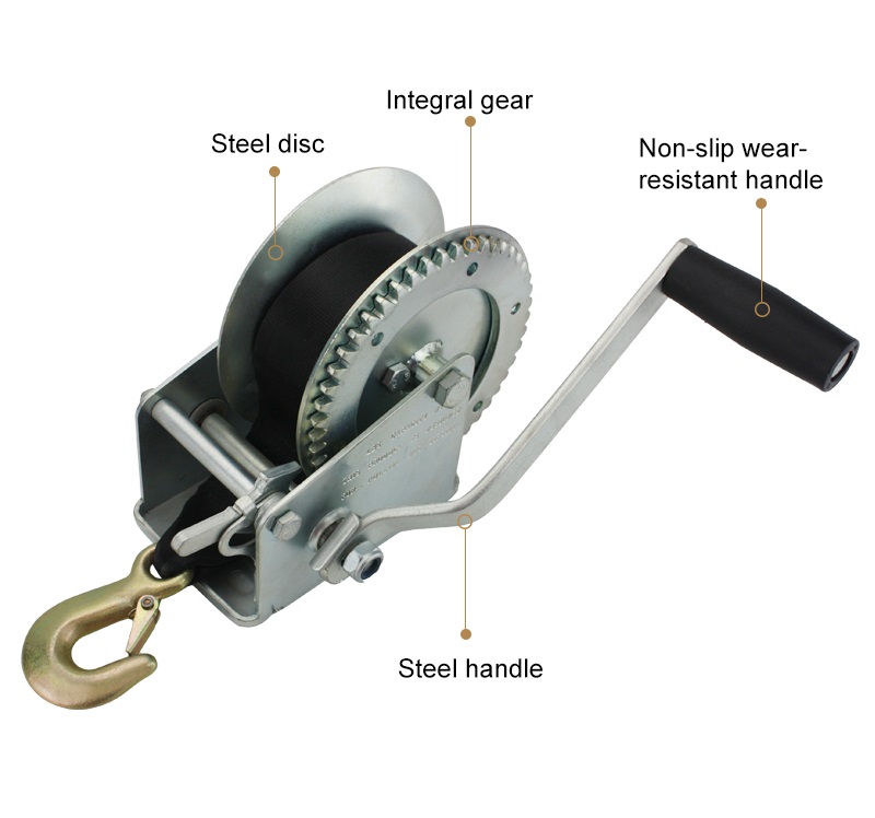 Towing accessories 1500lbs hand winch