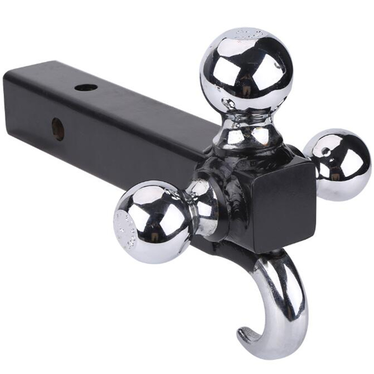 Trailer Hitch Multi-ball Ball Mount with Towing Hook