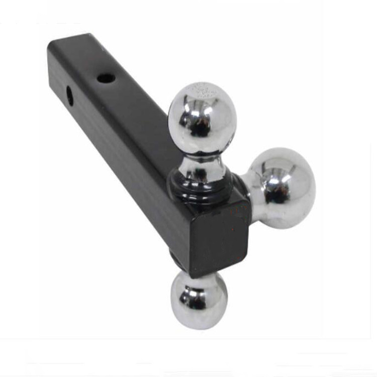 Chrome Triple Hitch Ball Mount for Trailers