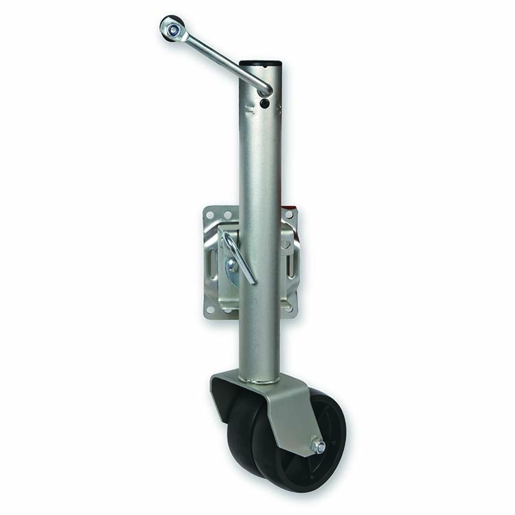 Marine Swivel Swing Down Trailer Jack, Doulbe Wheel, 1500lbs