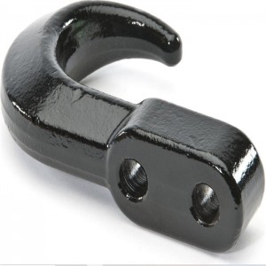 Solid Forged Black Tow Hook with Keeper-10000lbs