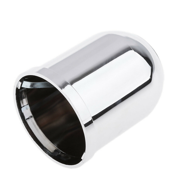 Chrome/Black ABS Hitch Ball Cover with Spring Clip