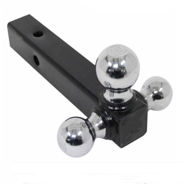 Chrome Triple Hitch Ball Mount for Trailers