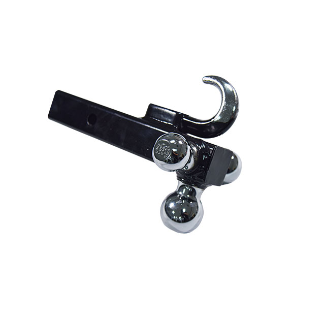 Tow hitch ball mount with 3 balls and hook