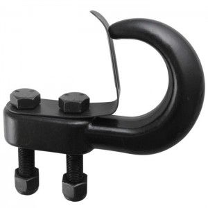 Solid Forged Black Tow Hook with Keeper-10000lbs