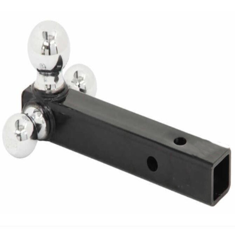 Chrome Triple Hitch Ball Mount for Trailers