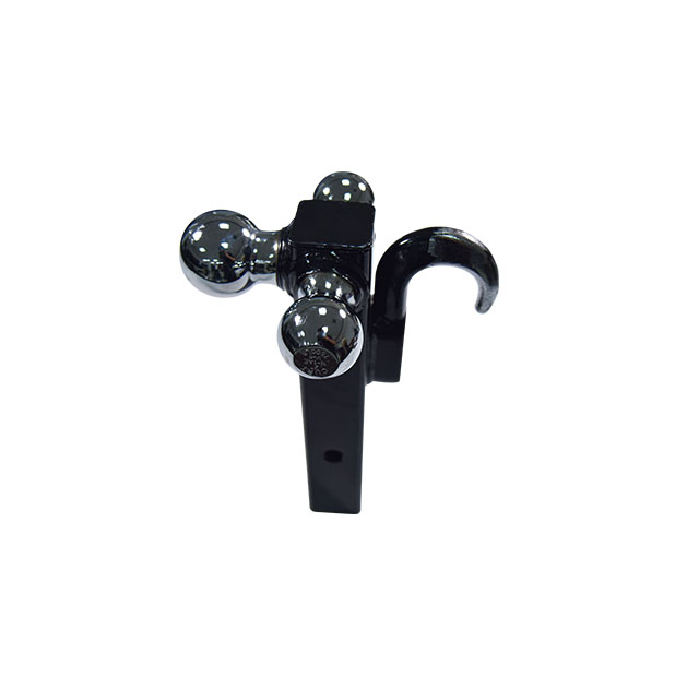 Tow hitch ball mount with 3 balls and hook