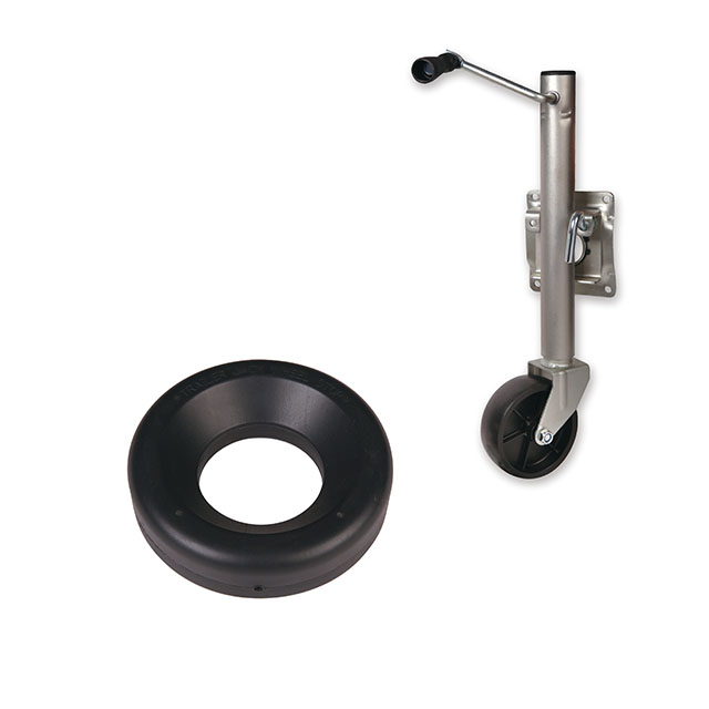 trailer jack wheel stop