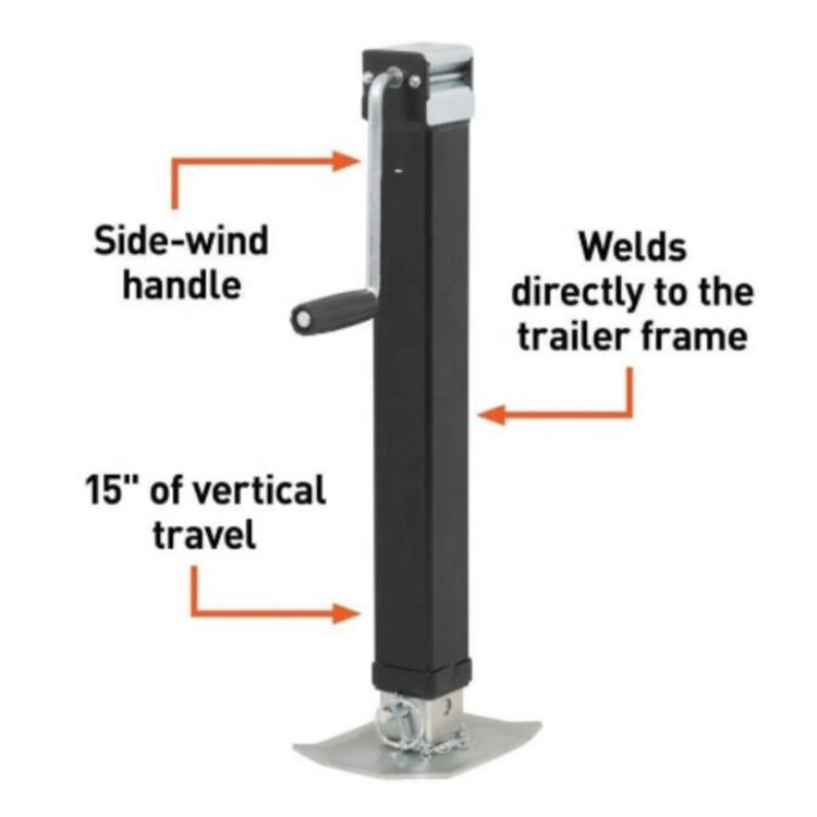 7000 lbs Folded Side-Wind Square Trailer/ Truck Jack Featured Image